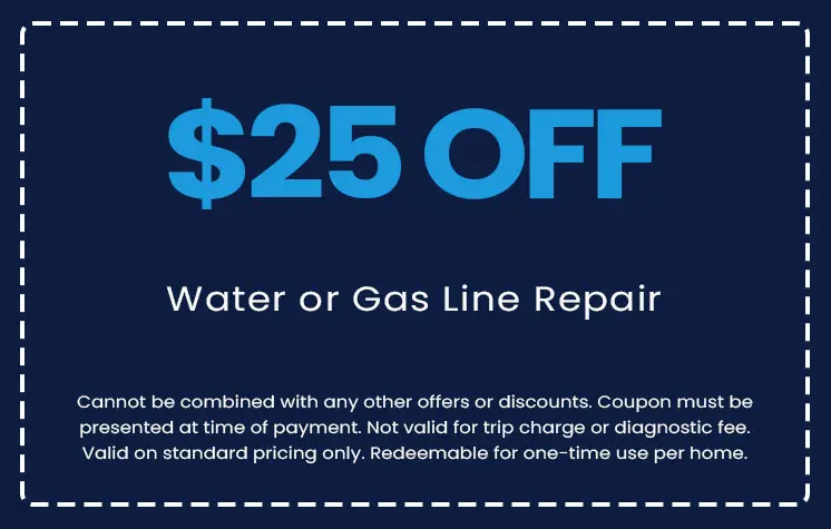 Discounts on Water or Gas Line Repair