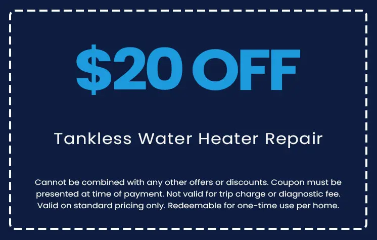 Discounts on Tankless Water Heater Repair