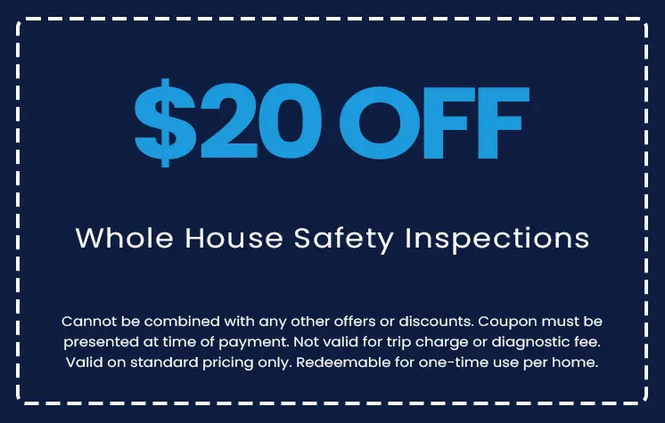 $20 off whole house safety inspections coupon from E.F. Winslow Home Services, promotional offer details included.
