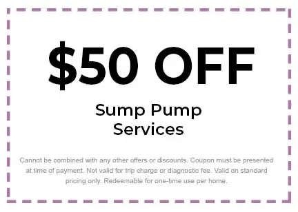 Discount on Sump Pump Service