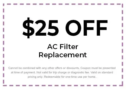 Discount on AC Filter Replacement