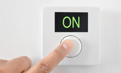turning the thermostat on