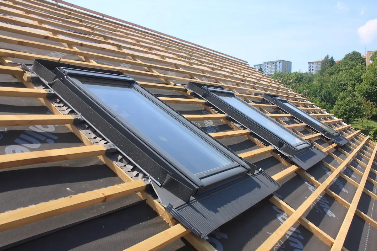 New roof coverings but without the skylights - roof windows