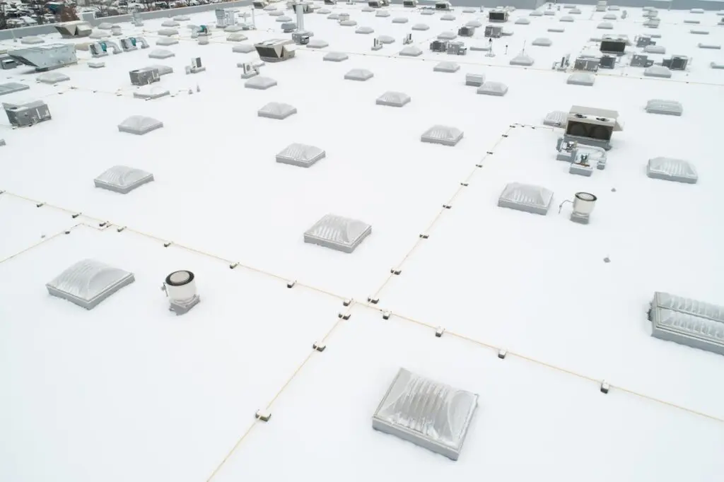 commercial building white pvc roofing