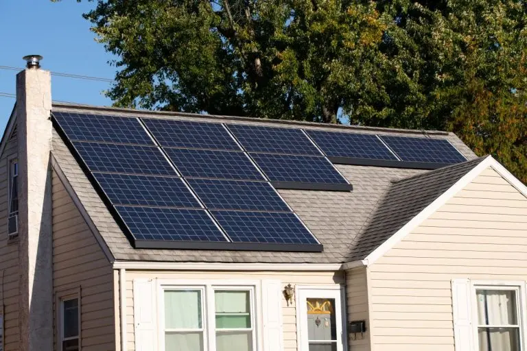 Solar panels installed on a roof