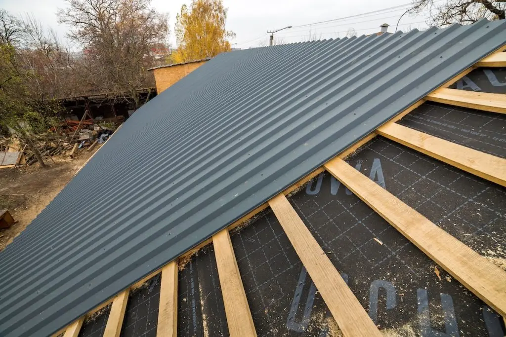 Metal roof frame