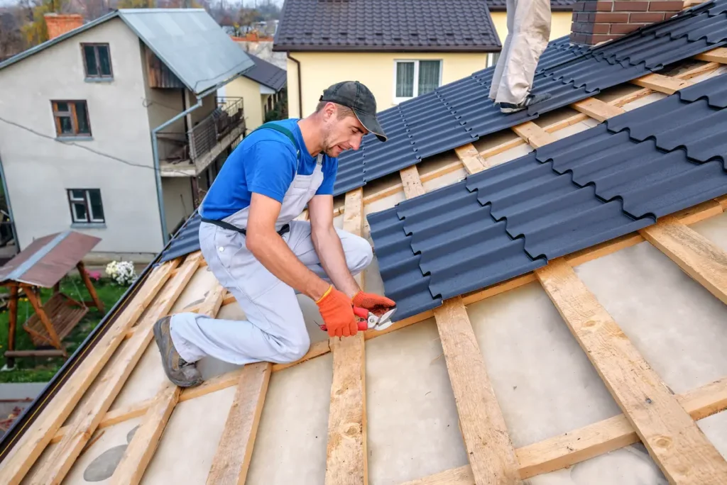 clipping metal shingles
