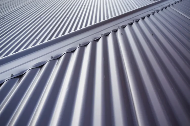 shiny corrugated metal roof