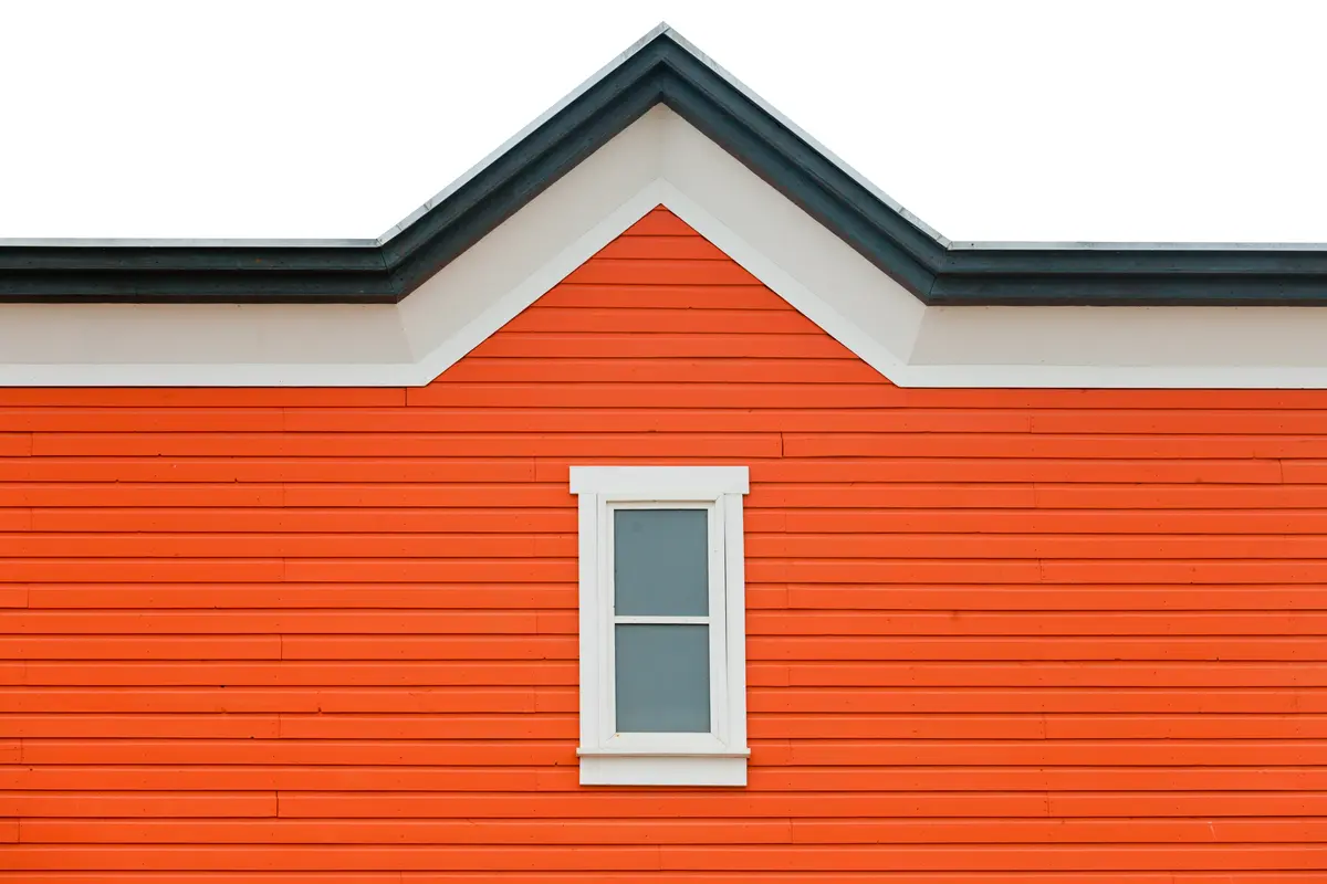 bright orange siding