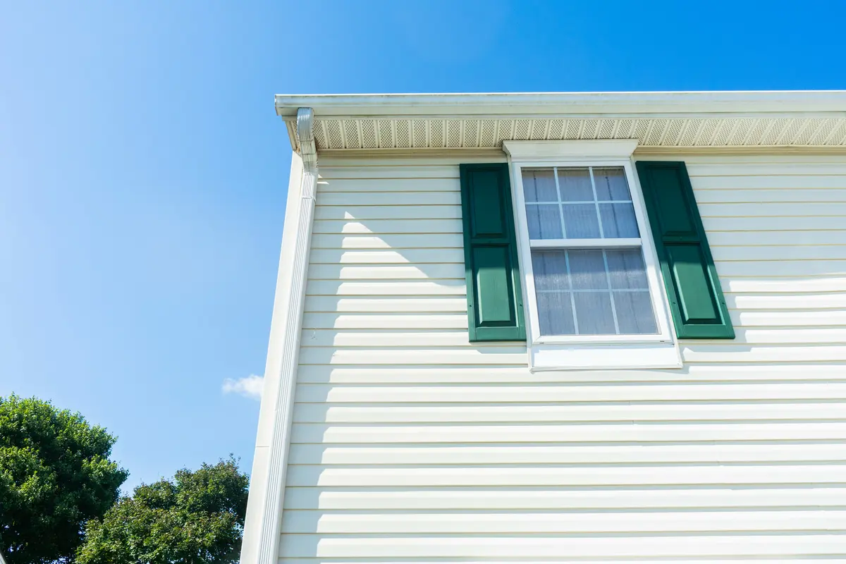 green shutters white siding