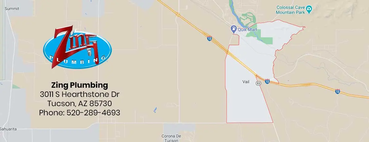 Our-Service-Areas Zing Plumbing - Plumbing Services in Vail, AZ