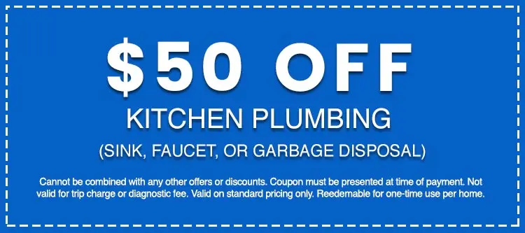 Discounts on Kitchen Plumbing (Sink, Faucet, or Garbage Disposal)
