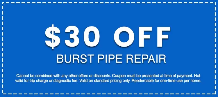 Discounts on Burst Pipe Repair