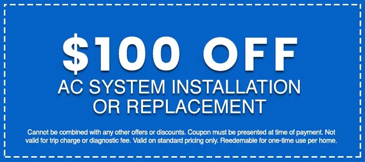 Discounts on AC System Installation or Replacement