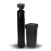 Alt text: "Two black water filtration components: a tall tank and a rectangular container.