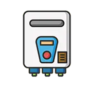 Water heater icon representing Allore's Plumbing Services LLC emergency plumbing solutions for residential and commercial customers in the Treasure Coast area.