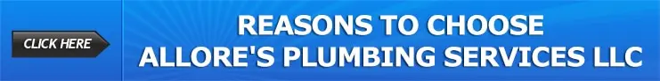 Reasons to choose Allore's Plumbing Services LLC with a call-to-action button.