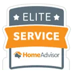 Elite Service badge from HomeAdvisor, highlighting Allore's Plumbing Services LLC's commitment to quality plumbing solutions in Stuart, FL.