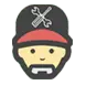 Cartoon icon of a plumber with a wrench, representing Allore's Plumbing Services, emphasizing veteran-owned quality service and expert plumbing solutions.