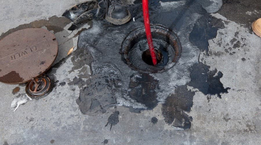 Hydro jetting equipment in clogged drain, A & W Plumbing solution
