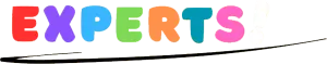 Colorful "EXPERTS!" text graphic emphasizing quality service in plumbing, heating, and A/C by B & D Plumbing, Heating & A/C.