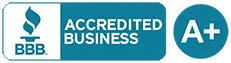 BBB Accredited Business A+ logo, representing Atlantic Heating & Air Conditioning's commitment to quality service in Boston, MA.