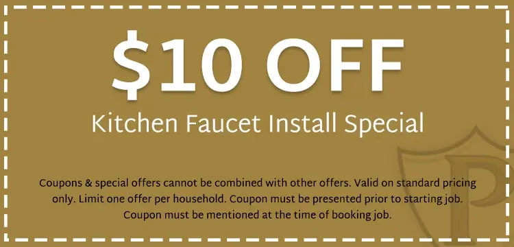 kitchen faucet install special in Villa Rica, GA