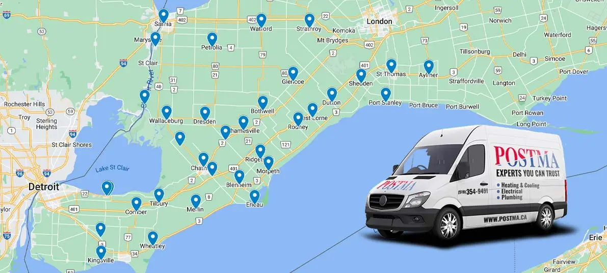 Postma Heating and Cooling - Service Area