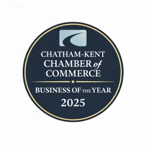 Postma Heating, Cooling, Plumbing, and Electrical named Large Business of the Year 2025, recognized by the Chatham-Kent Chamber of Commerce.