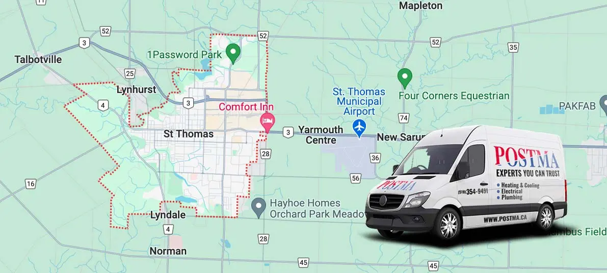 Postma Heating and Cooling - Plumbing Services in St. Thomas