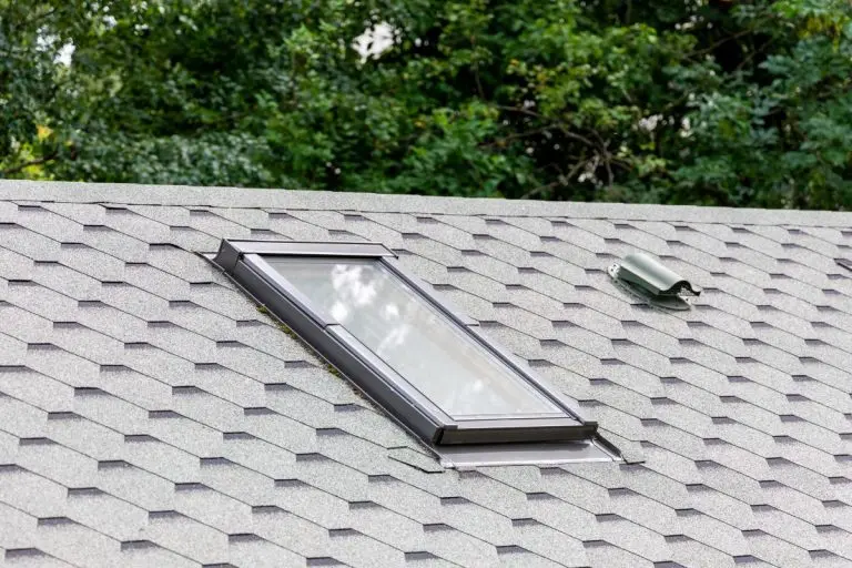 grey shingles roof vents