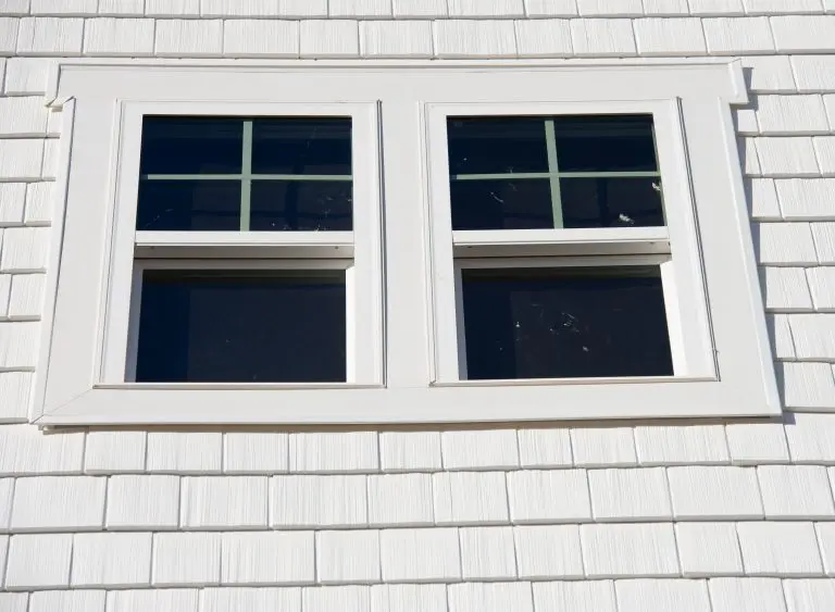double hung windows white wall