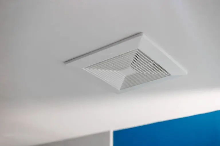 ceiling ventilation fan duct in bathroom
