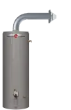 Rheem Professional Classic Series direct vent water heater showcasing efficient design and installation features.