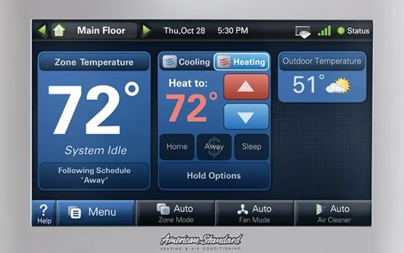 an American Standard programmable thermostat