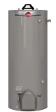 Rheem Professional Classic Plus Series heavy-duty ultra-low NOx water heater, showcasing energy-efficient design and essential features for plumbing and heating solutions.