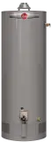 Rheem water heater showcasing a classic design, emphasizing energy efficiency and performance for plumbing and heating solutions.