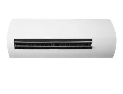 Ductless mini-split heat pump unit, showcasing energy-efficient heating and cooling technology for home comfort.