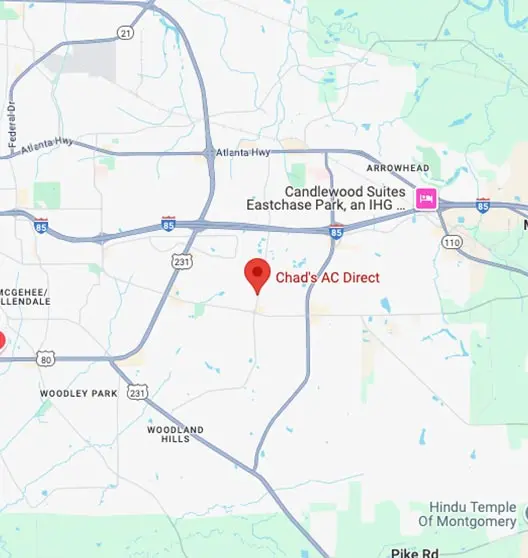 Service Areas - Chad's AC Direct