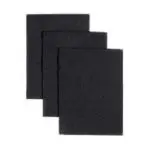 Three matte black sheets arranged uniformly, showcasing practicality for HVAC solutions by Chad's AC Direct.