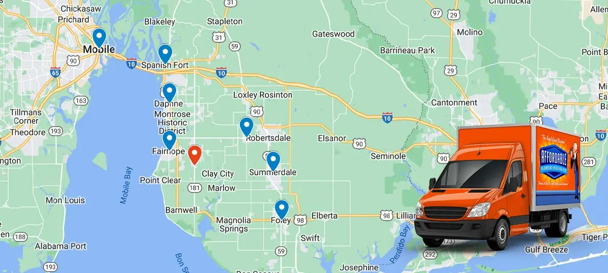 Service Areas - AFFORDABLE PLUMBING, HEATING & AIR 