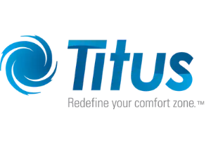 Titus logo with tagline "Redefine your comfort zone," representing air purification solutions by The Bosworth Company.