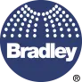 Bradley logo featuring a blue circular design with white dots, representing the brand associated with touch-free faucets and soap dispensers offered by The Bosworth Company.