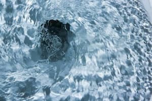 Water swirling down a drain, illustrating plumbing maintenance and drainage systems relevant to The Meridian Company's plumbing services.