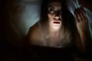 scared woman