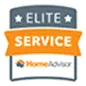 Elite Service badge from HomeAdvisor, representing The Meridian Company&rsquo;s commitment to high-quality plumbing, heating, and electrical services in Lansing and East Lansing.