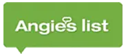 Angie's List logo, representing trusted service reviews for home improvement and maintenance, relevant to The Meridian Company's plumbing and home comfort solutions.