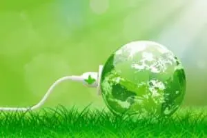 Energy-efficient globe with plug, symbolizing eco-friendly practices and sustainable heating solutions for modern boilers.