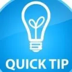 Light bulb illustration with "QUICK TIP" text on blue background, related to The Meridian Company's home services.