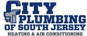 City Plumbing of South Jersey logo featuring plumbing and heating services, emphasizing emergency plumbing solutions in Sample, NJ.